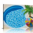 thumbnail image 1 of BCIIG Palm Tree Beach Wall Art Canvas Print for Living Room Bedroom Home Office Decor 16x12in, 1 of 6