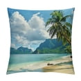 thumbnail image 1 of BCIIG Palm Trees Graphic Decorative Throw Pillow Cover for Home Couch Living Room Bed Sofa - Short Plush Home Furnishing 12x12in, 1 of 5