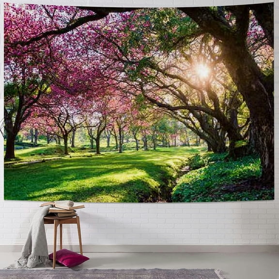 BCIIG Park Trees Sunlight Tapestry Wall Hanging Home Decor Art 40x30inch
