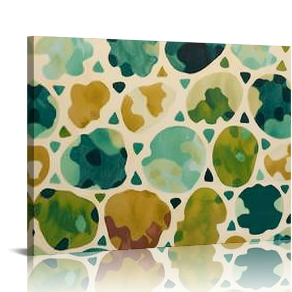 BCIIG Pattern Wall Color Scheme Art Modern Canvas Prints for Living Room Bedroom Home Office Wall Decor 16x12in