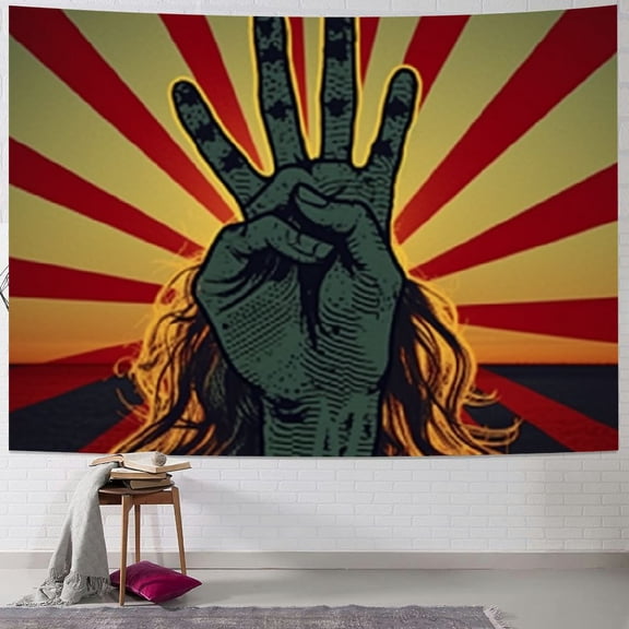 BCIIG Peace Sign Tapestry Wall Hanging Unique Style Graphic Tapestries Home Wall Decor Art for Living Room Bedroom Apartment Farmhouse Dorm Home Wall Tapestry Art 50x40inch