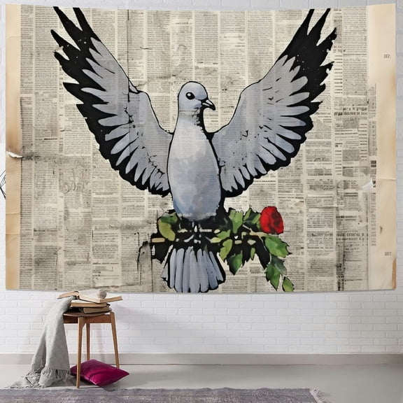 BCIIG Peace Sign Tapestry Wall Hanging Unique Style Graphic Tapestries Home Wall Decor Art for Living Room Bedroom Apartment Farmhouse Dorm 50x40inch