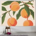 thumbnail image 1 of BCIIG Peaches Leaves Peach Tapestry Wall Hanging Unique Style Graphic Tapestries Home Wall Decor Art for Living Room Bedroom Apartment Farmhouse Dorm 40x30inch, 1 of 6