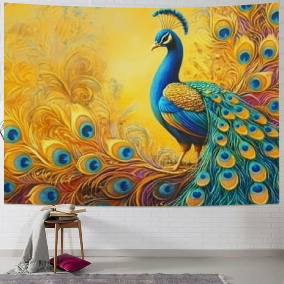BCIIG Peacock Tapestry Wall Hanging Unique Style Graphic Tapestries Home Wall Decor Art for Living Room Bedroom Apartment Farmhouse Dorm 40x30inch
