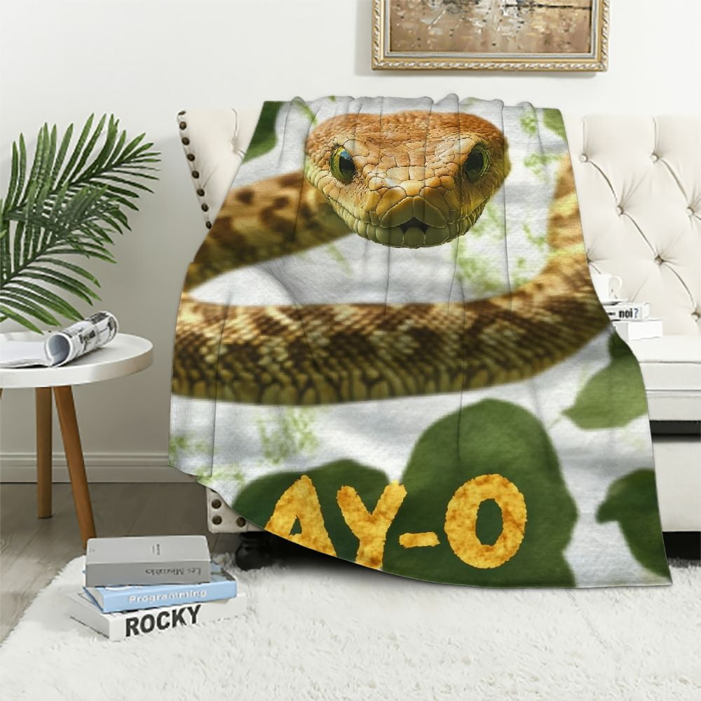 BCIIG Personalized Snake Gifts Blankets for Baby with Name, Custom
