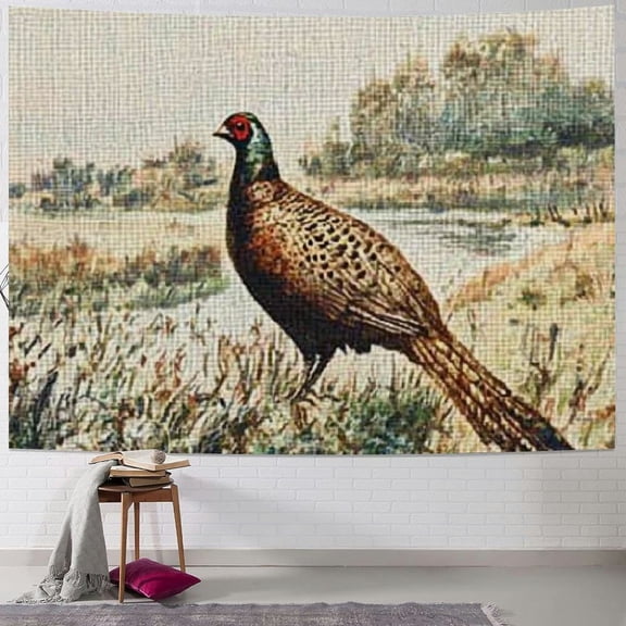 BCIIG Pheasant Tapestry Wall Hanging Unique Style Graphic Tapestries Home Wall Decor Art for Living Room Bedroom Apartment Farmhouse Dorm 40x60inch