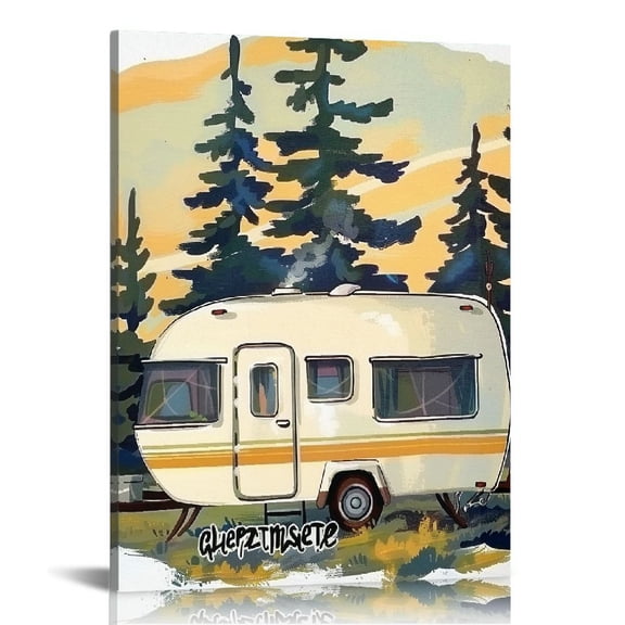 BCIIG Pine Tree Fine Art Aesthetic Poster & Print Wall Painting for Living Room Bedroom Home Office Decor 12x16 in