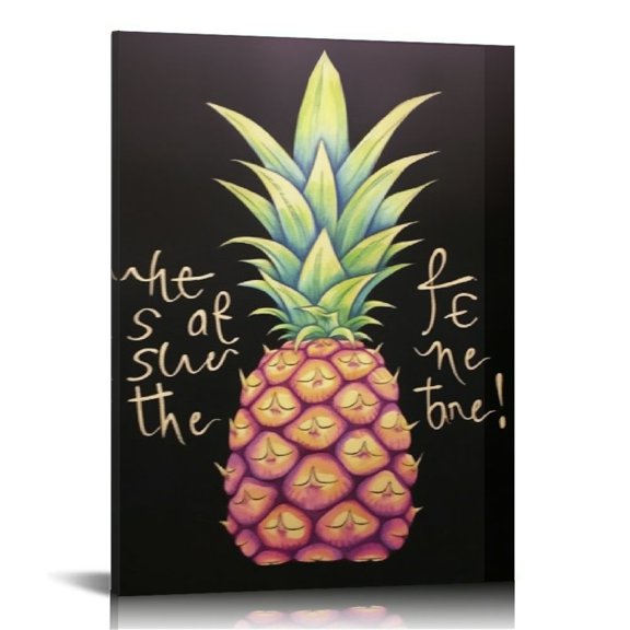 BCIIG Pineapple Crown Fine Art Aesthetic Poster & Print Wall Painting for Living Room Bedroom Home Office Decor 16x20 in