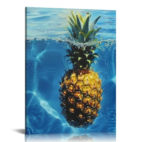 BCIIG Pineapple Fine Art Aesthetic Poster & Print Wall Painting for Home Office Decor, Canvas Wall Art for Bedroom & Kitchen, Farmhouse Bathroom Room Decor Pictures 16x20 in