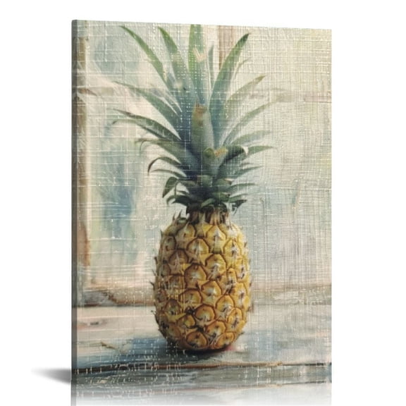 BCIIG Pineapple Fine Art Aesthetic Poster and Print Wall Painting for Living Room Bedroom Home Office Decor, Canvas Prints for Farmhouse Bathroom Pictures Artwork 12x16 in