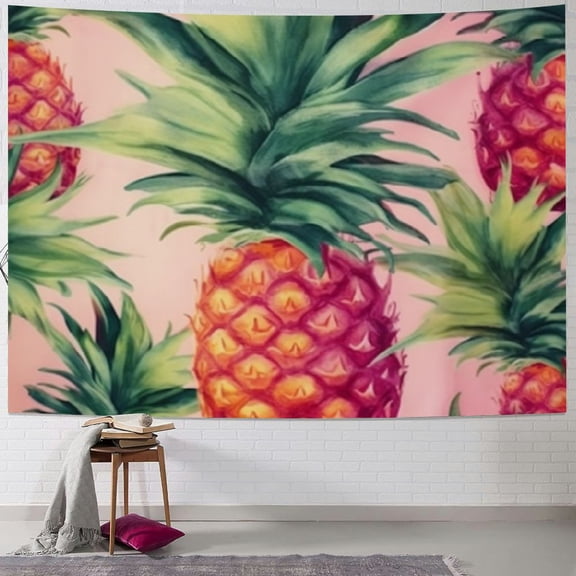 BCIIG Pineapple Leaves Tapestry Wall Hanging Unique Style Graphic Tapestries Home Wall Decor Art for Living Room Bedroom Apartment Farmhouse Dorm 40x30inch
