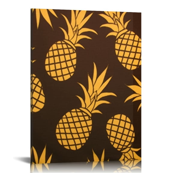 BCIIG Pineapple Pattern Fine Art Aesthetic Poster & Print Wall Painting for Home Office Decor 16x20 in