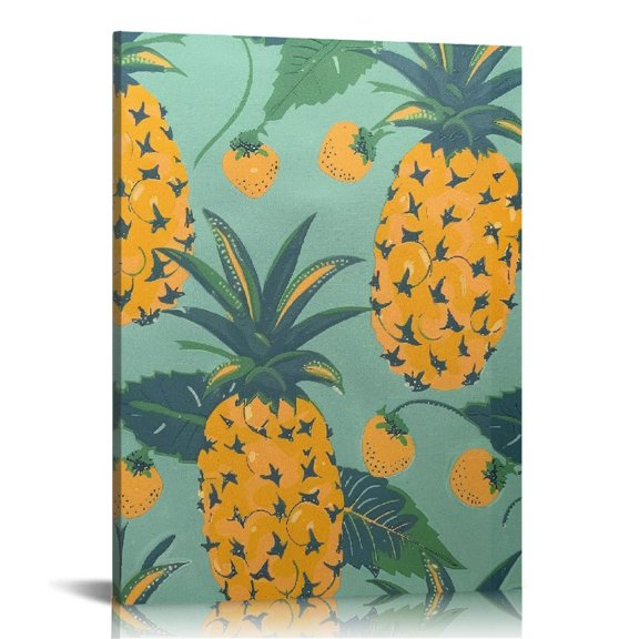 BCIIG Pineapple Pattern Fine Art Aesthetic Poster & Print Wall Painting for Living Room Bedroom Home Office Wall Decor 16x20 in