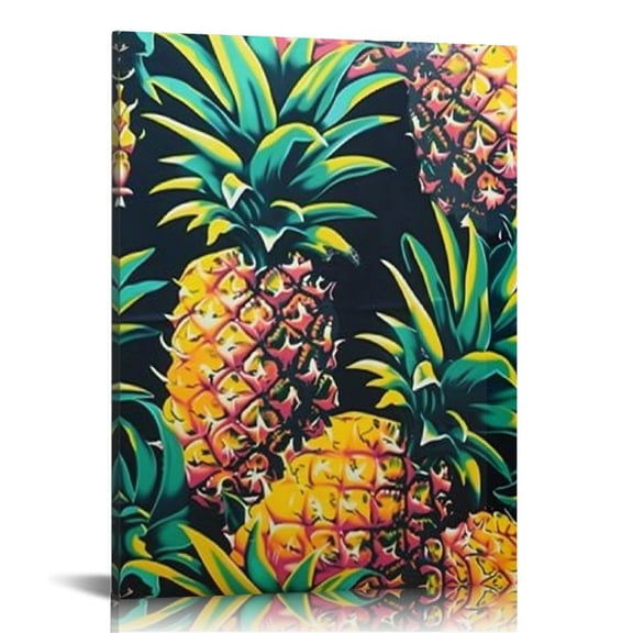 BCIIG Pineapples Fine Art Aesthetic Poster & Print Wall Painting for Living Room Bedroom Home Office Decor - Canvas Prints Artwork for Office Farmhouse Bathroom 16x20 in