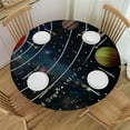 thumbnail image 1 of BCIIG Planets Space Art Round Table Cover Stain Resistant Washable 100% Polyester Great for Kitchen Dining Wedding Parties Indoor Outdoor Decor 54"-58, 1 of 8