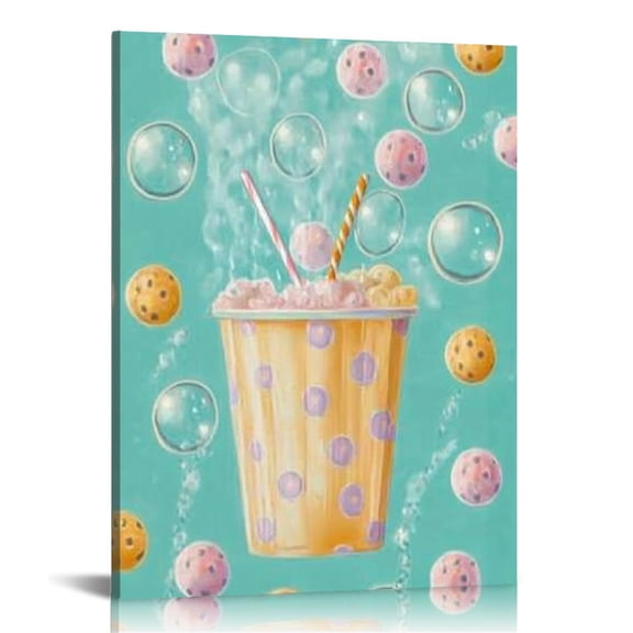 BCIIG Polka Dots Bubbles Canvas Wall Decor for Living Room Bedroom 12x16 in