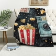 thumbnail image 1 of BCIIG Popcorn Film Reels, and Star Throw Blanket - ,Ultra Soft, Cozy Lightweight Flannel,Movie Night Blankets - Gifts for Kids Boys Girls,for Couch Office Travel,Home Living Room Decor 40x50in, 1 of 6