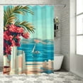 thumbnail image 1 of BCIIG Potted Plant Ocean Washable Shower Curtain with Hooks, 100% Polyester Chic Modern Bathroom Decor 60"x72, 1 of 7