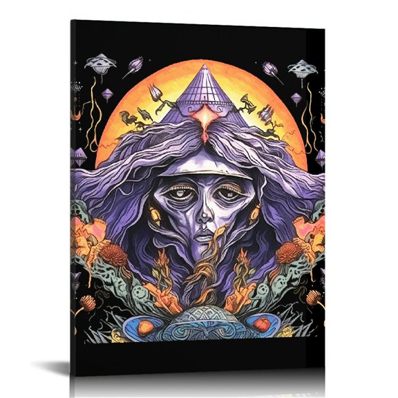 BCIIG Psychedelic Art Aesthetic Poster & Print Wall Painting for Living Room Bedroom Home Office Wall Decor 12x16 in