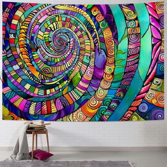 BCIIG Psychedelic Art Tapestry Wall Hanging Unique Style Graphic Tapestries Home Wall Decor for Living Room Bedroom Apartment Farmhouse Dorm 40x30inch
