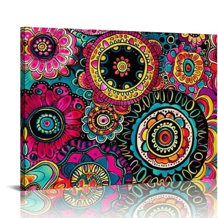 BCIIG Psychedelic Wall Art Canvas Print for Living Room Bedroom Office Decor 20x16in