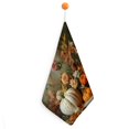 BCIIG Pumpkin Flowers Still Life QuickDry Hand Towels 11.8x11.8in