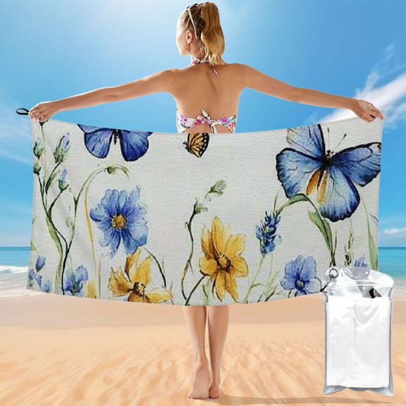 BCIIG Quick Dry Bath Towel - Ultra-Fine Fiber Towel for Ultimate Comfort and High Absorbency - Beach Vacations, Outdoor Recreation - 27.5x55in 55x27.5in