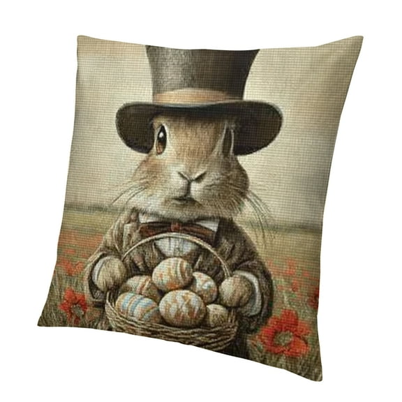 BCIIG Rabbit Top Hat Basket for Home Furnishing Easter Decor 24x24in