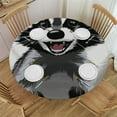 thumbnail image 1 of BCIIG Raccoon Cute Funny Round Table Cover Stain Resistant Washable Indoor Outdoor Tablecloth Kitchen Dining Wedding Parties Waterproof Fabric 100% Polyester 54-58, 1 of 8