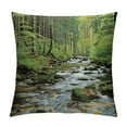 BCIIG Rocks, Stream, Forest Graphic Decorative Throw Pillow Cover for