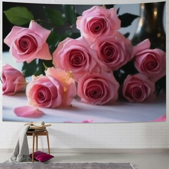 BCIIG Roses Tapestry Wall Hanging Unique Style Graphic Tapestries Home Wall Decor Art for Living Room Bedroom Apartment Farmhouse Dorm 40x30inch