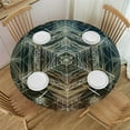 thumbnail image 1 of BCIIG Sacred Geometry Metatron's Cube Round Table Cover Stain Resistant Washable Indoor Outdoor Tablecloth Kitchen Dining Wedding Parties 100% Polyester Fiber 31-35, 1 of 8