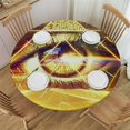 BCIIG Sacred Geometry Round Table Cover Stain Resistant Washable Indoor