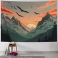 thumbnail image 1 of BCIIG Sage Green Mountain Tapestry Sun Landscape Tapestry Wall Hanging Mid Century Sunset Tapestries Neutral Aesthetic Decor for Bedroom Living Room College Dorm, 1 of 6