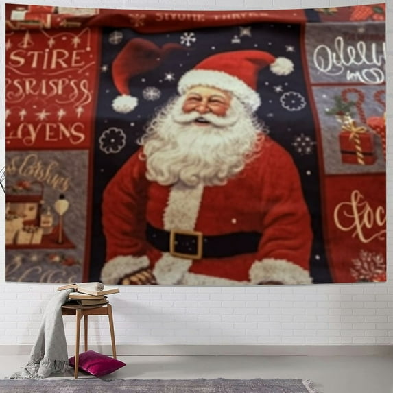 BCIIG Santa Claus Tapestry Wall Hanging Unique Style Graphic Tapestries Home Wall Decor Art for Living Room Bedroom Apartment Farmhouse Dorm Wall Art Tapestry Christmas Decorations for Dorm 50x40inch