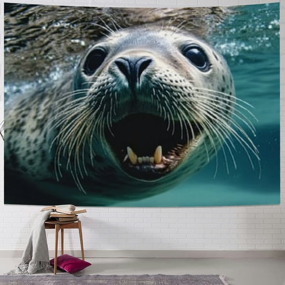 BCIIG Seal Tapestry Wall Hanging Unique Style Graphic Tapestries Home Wall Decor Art for Living Room Bedroom Apartment Farmhouse Dorm 40x30inch