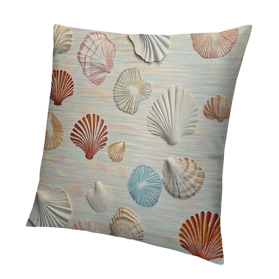 BCIIG Seashells Paper Texture Pillow Covers Zipper Closure Home Decor 20x20in