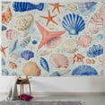 thumbnail image 1 of BCIIG Seashells Starfish Kitsch Movement Tapestry Wall Hanging Unique Style Graphic Tapestries Home Wall Decor Art for Living Room Bedroom Apartment Farmhouse Dorm 40x60inch, 1 of 6