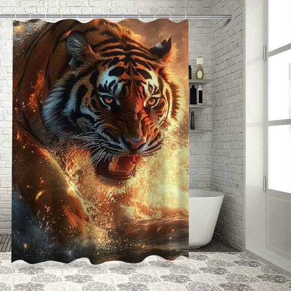 BCIIG Shower Curtain Set with Hook, High Quality Fabric Waterproof Bathroom Decoration, Bright HD Printing, Easy to Install and Maintain