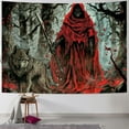 thumbnail image 1 of BCIIG  Skull Tapestry Wizard Tapestry Goth Wolf Tapestry Mushroom Moon Tapestry Death Skeleton Tapestry Horror Forest Tree Tapestry Wall Hanging for Bedroom, 1 of 6
