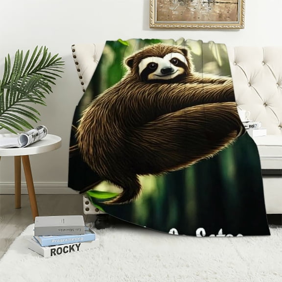 BCIIG Sloth Blanket Soft Cozy Throw Blankets Flannel Blankets for Couch Bed Living Room  40x50in
