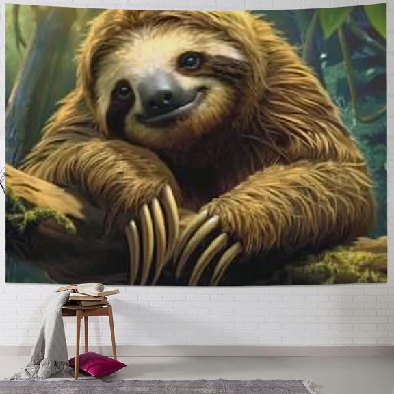 BCIIG Sloth Tapestry Wall Hanging Graphic Tapestries for Home Decor in Living Room Bedroom Dorm 60x50inch