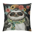 BCIIG Sloth Theme Decorative Throw Pillow Cover for Home Couch Living