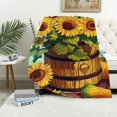 thumbnail image 1 of BCIIG Soft Warm Throw Blanket Flannel Fleece Bed Blanket Gift for Home Decor Chair Couch - Sunflower  40x50in, 1 of 6