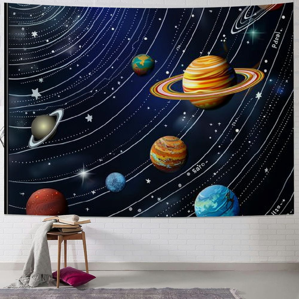 BCIIG Solar System Planets Stars Tapestry Wall Hanging Unique Style ...