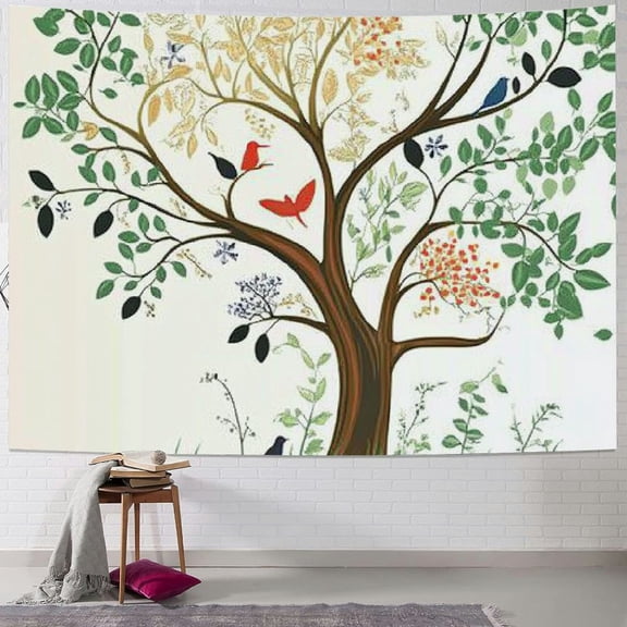 BCIIG Spa Themed Tapestry, Branches Tranquil and Thoughtful Themed Water Pond Nature Inspirations Print, Wall Hanging for Bedroom Living Room Dorm Decor,  50x40inch