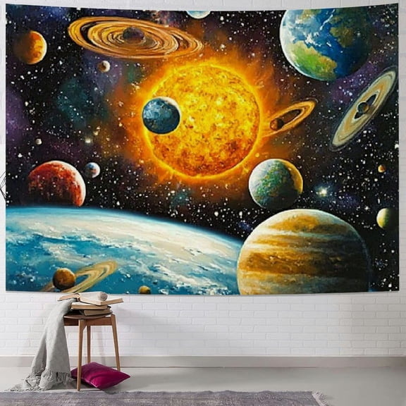 BCIIG  Space Planet Tapestry Galaxy Universe Planets Tapestry Solar System Tapestry Wall Hanging Tapestries for Bedroom Living Room Apartment Dorm Decorations  60x50inch