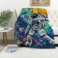 thumbnail image 1 of BCIIG Space Suit Warm Lightweight Blanket Soft Fleece Blankets Throw Blanket for All Seasons, Excellent Hand Feel Blanket for All Seasons 60x80in, 1 of 6