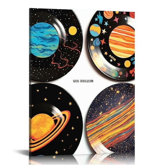 BCIIG Space Theme Fine Art Aesthetic Poster & Print Wall Painting for Home Office Decor 12x16 in