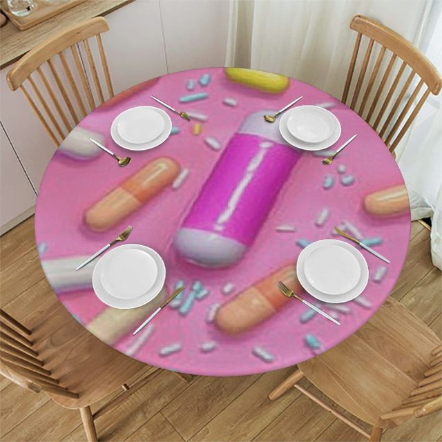 BCIIG Sprinkles Round Table Cover Stain Resistant Washable Indoor